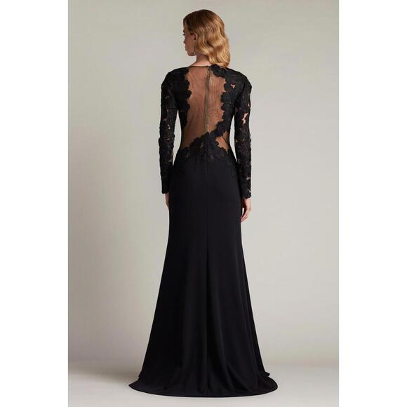 NEW, Tadashi Shoji Caselle Embroidered Illusion Bodice Gown Sz 8 #MD281 - Picture 4 of 11